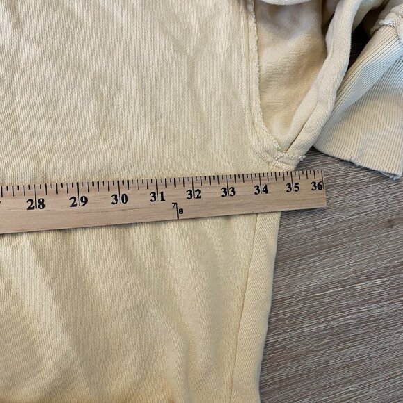 Aerie Butter Yellow Total Optimist Oversized Crew Neck Sweatshirt - Size XL - Picture 7 of 8